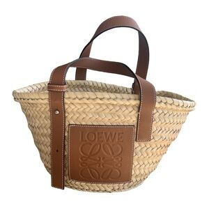 Loewe Small raffia tote